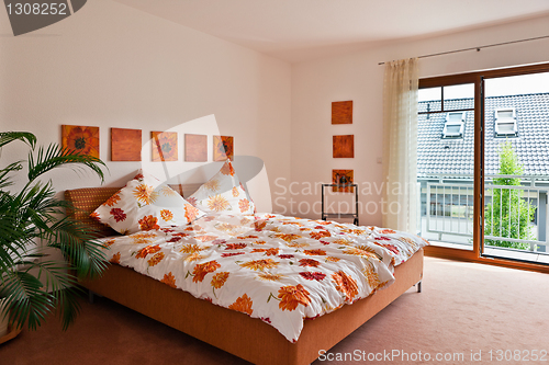 Image of beautiful interior of a modern bedroom