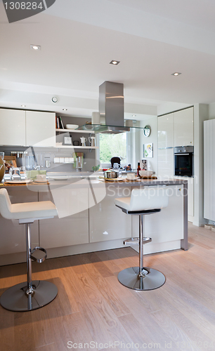 Image of Interior of modern house kitchen