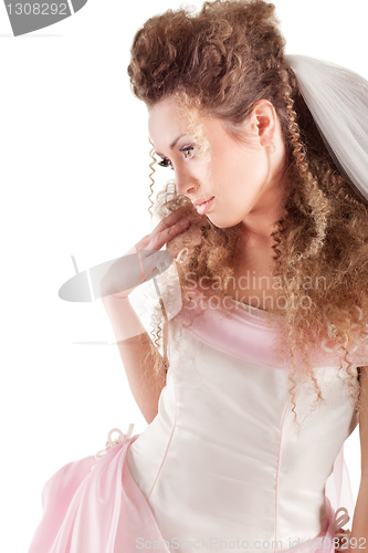 Image of Beautiful woman dressed as a bride