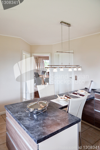 Image of Interior of modern house kitchen