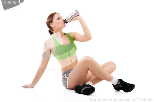 Image of Young woman doing gymnastics