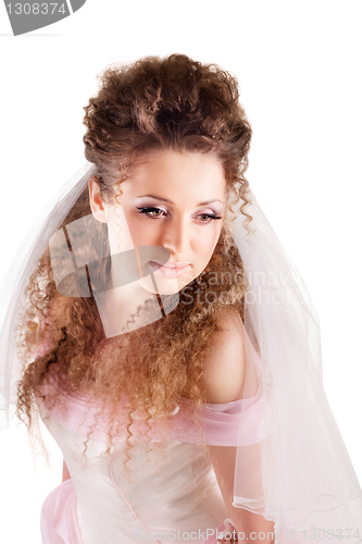 Image of Beautiful woman dressed as a bride