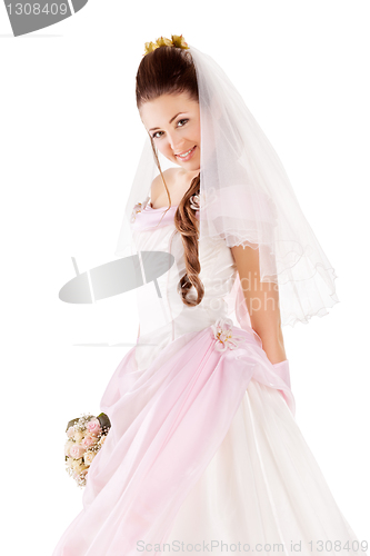 Image of Beautiful woman dressed as a bride