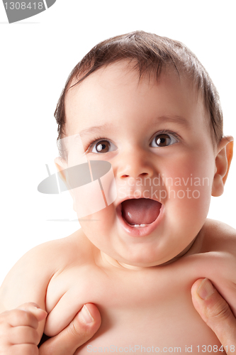 Image of bright portrait of adorable baby