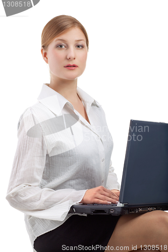 Image of Portrait of beautiful business woman