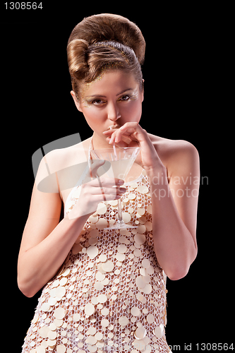 Image of Portrait of glamour beautiful young woman