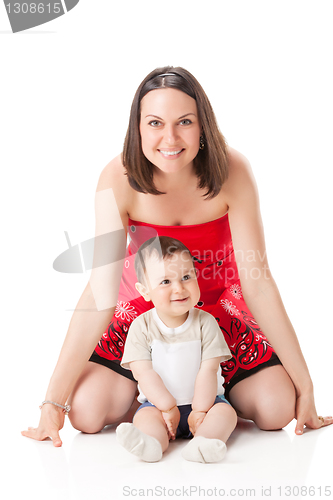 Image of picture of happy mother with baby