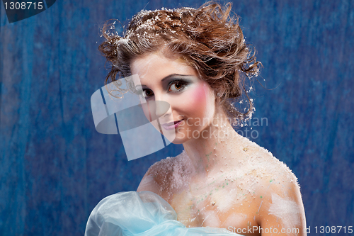 Image of Beautiful girl like Snow White