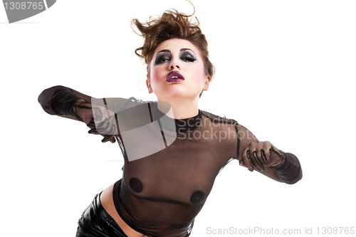 Image of Sexy rocker girl  wiht cool makeup