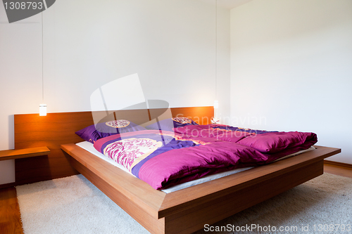 Image of beautiful interior of a modern bedroom