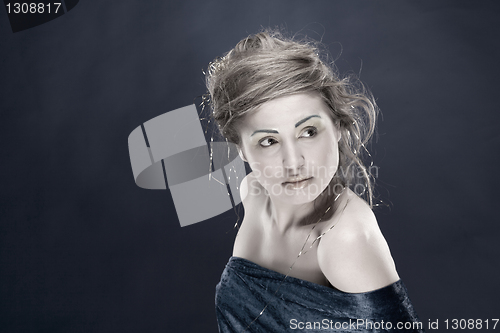 Image of vinage portrait of beautiful woman