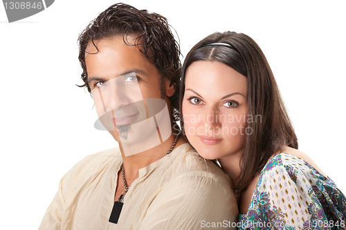 Image of Attractive young couple. Studio portrait