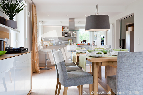 Image of Interior of modern house kitchen