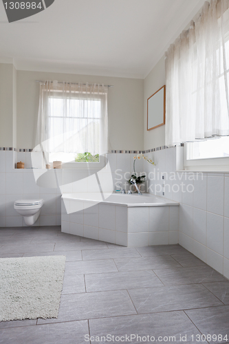 Image of beautiful interior of a modern bathroom