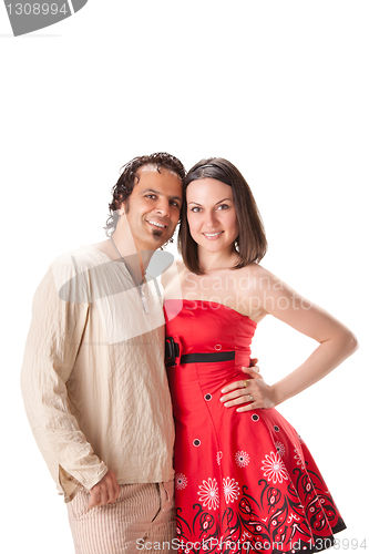 Image of Attractive young couple. Studio portrait