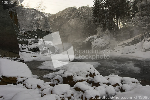 Image of foggy canyon