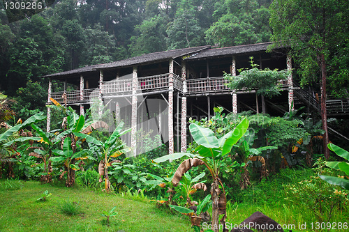 Image of longhouse in borneo