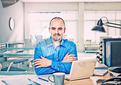 Image of man in office