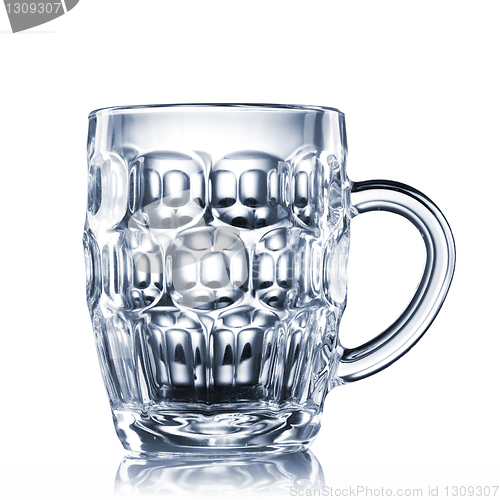 Image of empty beer glass isolated on white