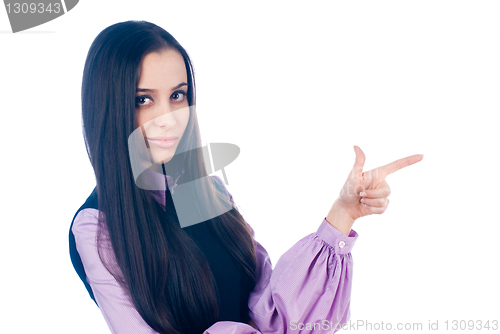 Image of Woman with pointing finger
