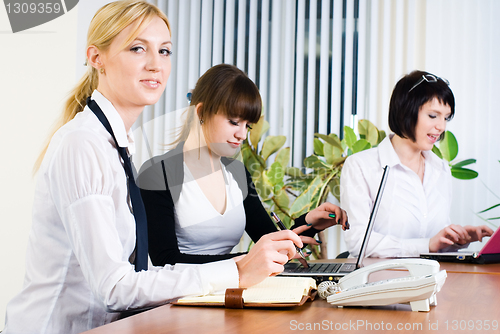 Image of Meeting of young business ladies