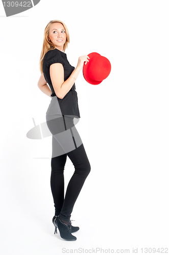 Image of portrait of a beautiful blonde woman