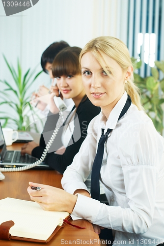Image of Meeting of young business ladies