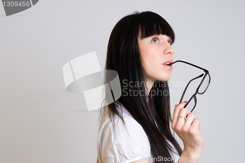 Image of Beautiful girl with spectacles