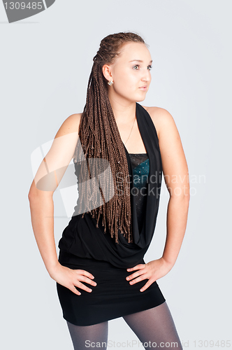 Image of Pretty girl with afrivan braids