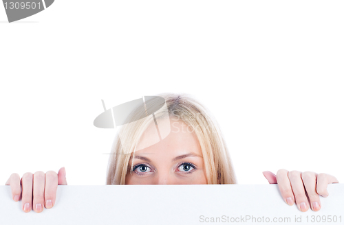 Image of Woman beside whiteboard