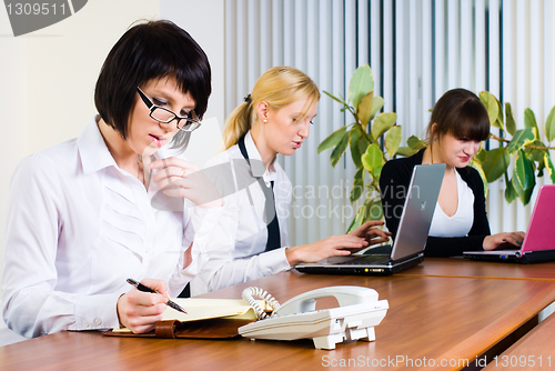 Image of Meeting of young business ladies