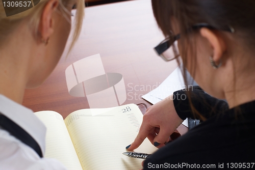 Image of Meeting of young business ladies