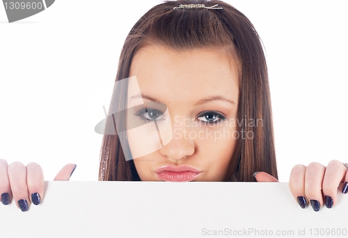 Image of Girl beside whiteboard