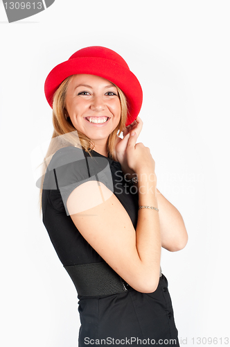 Image of portrait of a beautiful blonde woman