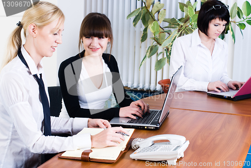 Image of Meeting of young business ladies