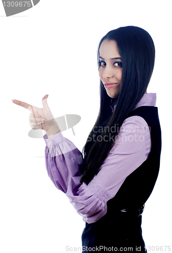 Image of Woman with pointing finger