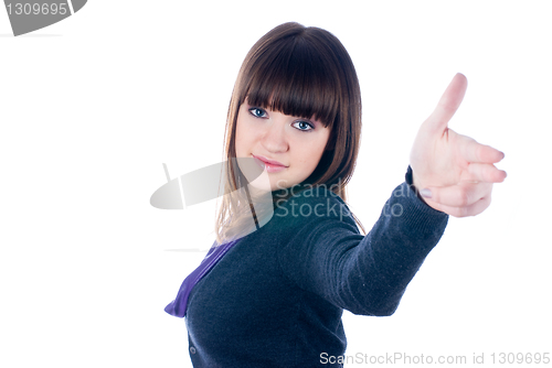 Image of Girl showing thumb up gesture