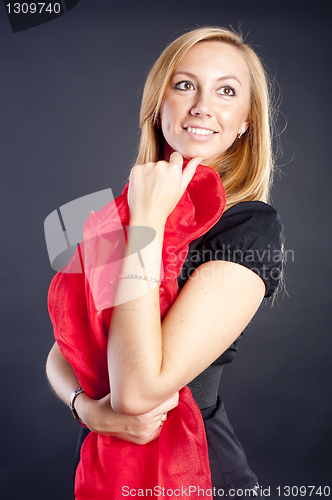 Image of Pretty girl in black