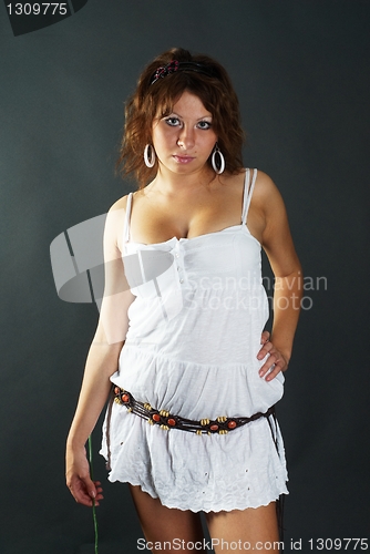 Image of Beautiful young red-haired woman