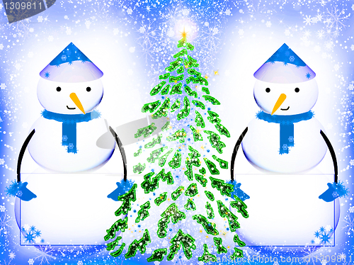 Image of Two snowmen