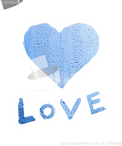 Image of word ''love'' with heart symbol