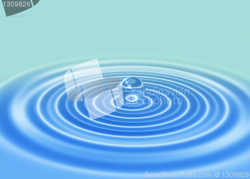 Image of abstract water drop on ripple water background