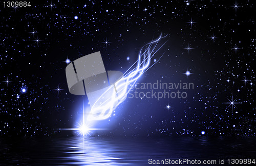 Image of Star falling in water