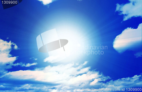 Image of sunny sky background