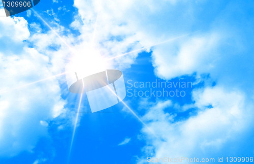 Image of sunny sky background