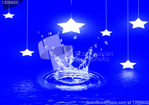 Image of Stars falling in water