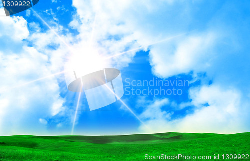 Image of sunny sky background