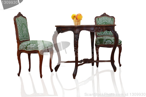 Image of Table and two chairs