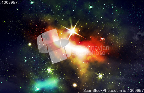 Image of Night Sky with Stars