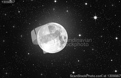 Image of Stars and the moon